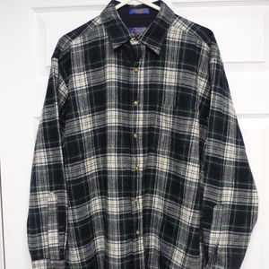 Pendleton 100% Virgin Wool Plaid Flannel Large